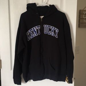 UK University of Kentucky Embroidered Hoodie Zip L